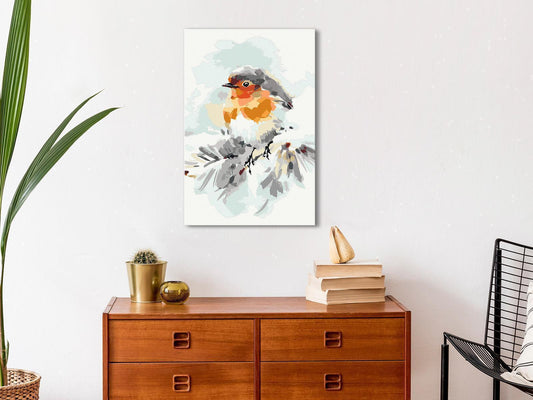 Malen nach Zahlen - Bird on the Christmas Tree