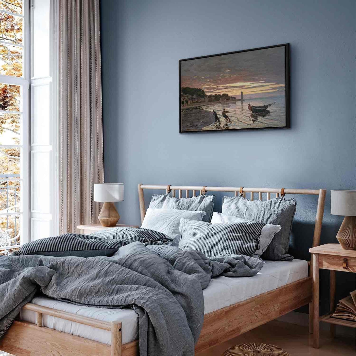 Leinwandbild - Claude Monet – Hauling a Boat Ashore, Honfleur