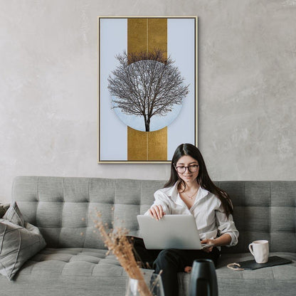 Leinwandbild - Circle of Nature (1-part) - Tree Branches in Round Composition