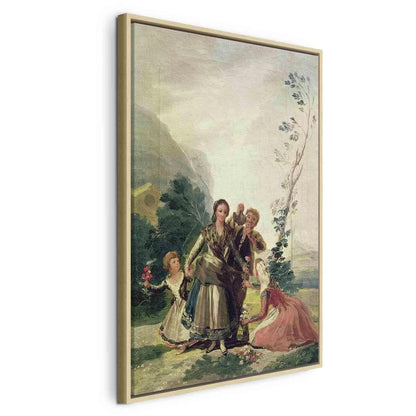 Leinwandbild - Spring or the Flower Seller (Francisco Goya) Artgeist