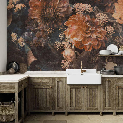 Fototapete - Retro Flowers - Third Variant