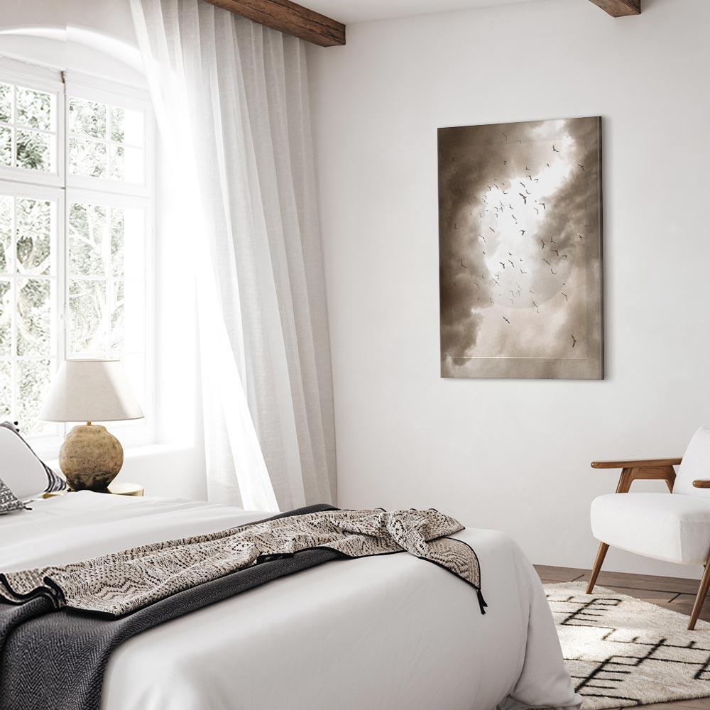 Leinwandbild - Birds in the Clouds (1 Part) Vertical