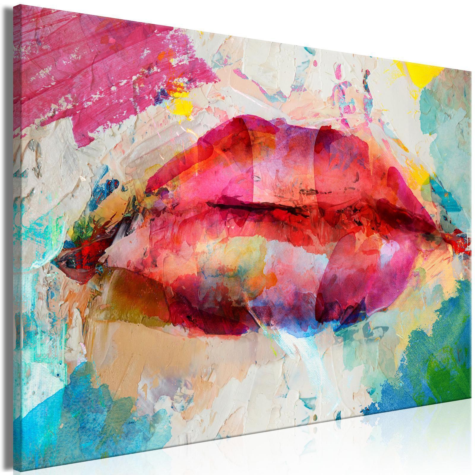 Leinwandbild - Artistic Lips (1 Part) Wide Artgeist