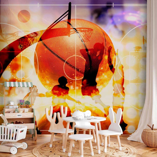 Fototapete Basketball – Dynamisches Sportdesign für dein Zimmer