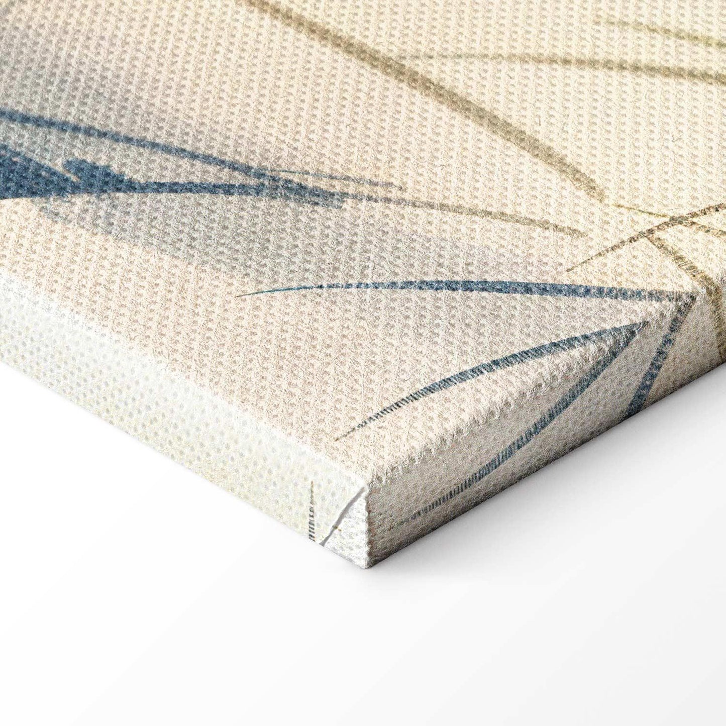 Leinwandbild - Herons over a winter pond - Japanese-style illustration in dark colours