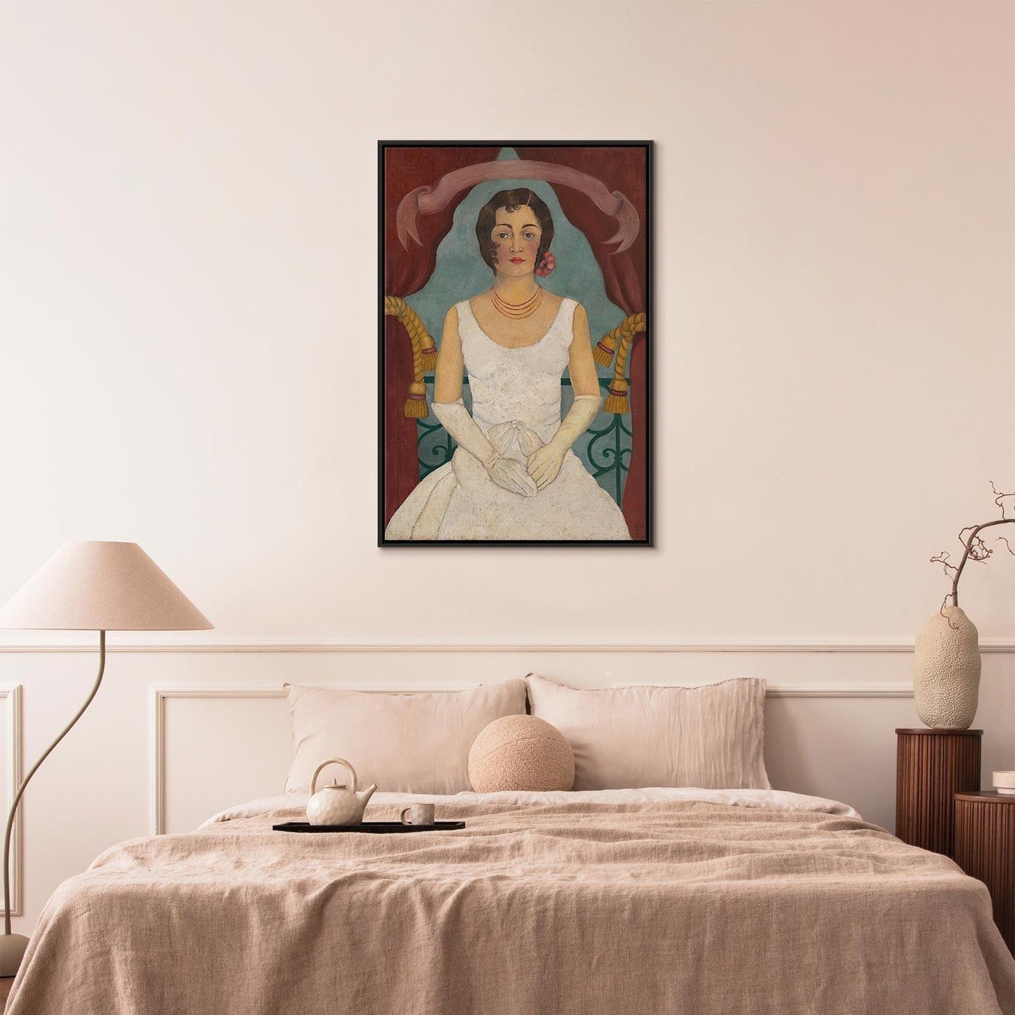 Leinwandbild - Frida Kahlo – Portrait of a Lady in White