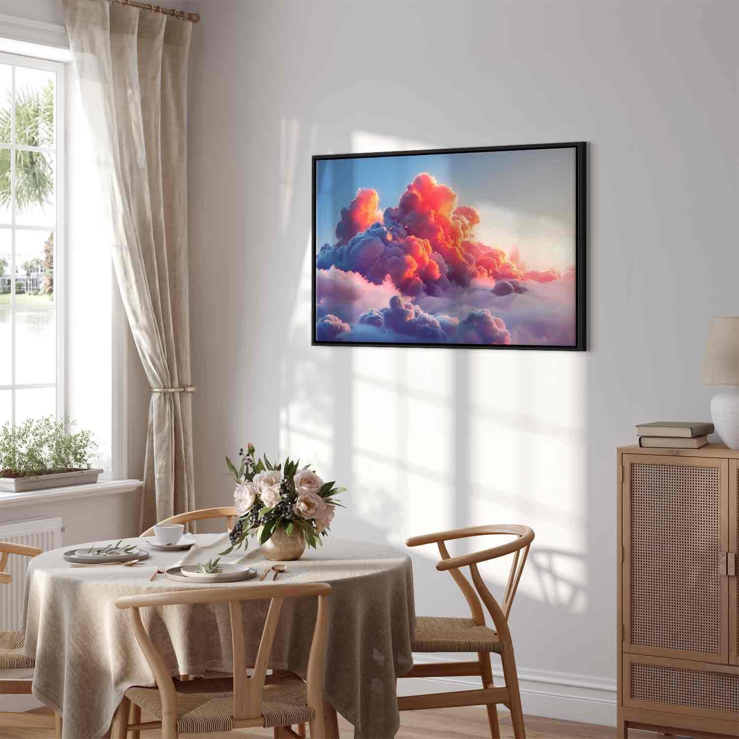 Leinwandbild - Twilight Spectacle: Clouds in Shades of Pink and Violet Artgeist