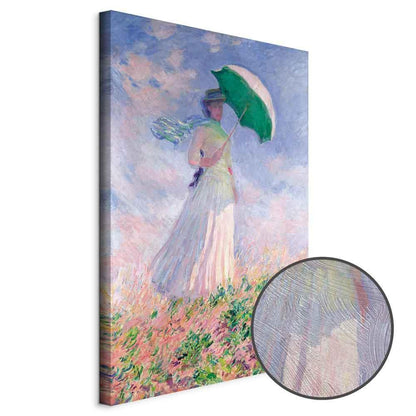 Leinwandbild - Claude Monet – Woman with a Parasol, facing right