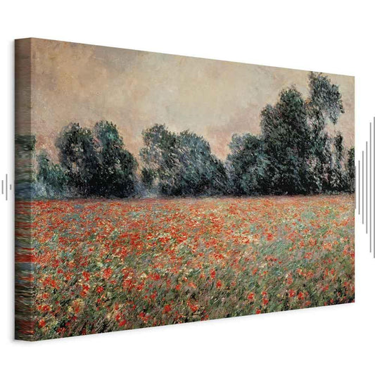 Leinwandbild - Claude Monet – Field with wild Poppies