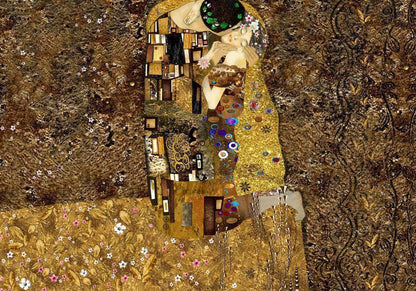 Fototapete „Goldener Kuss“ – Klimt-Inspiration für elegante Wohnträume - sawelt.eu