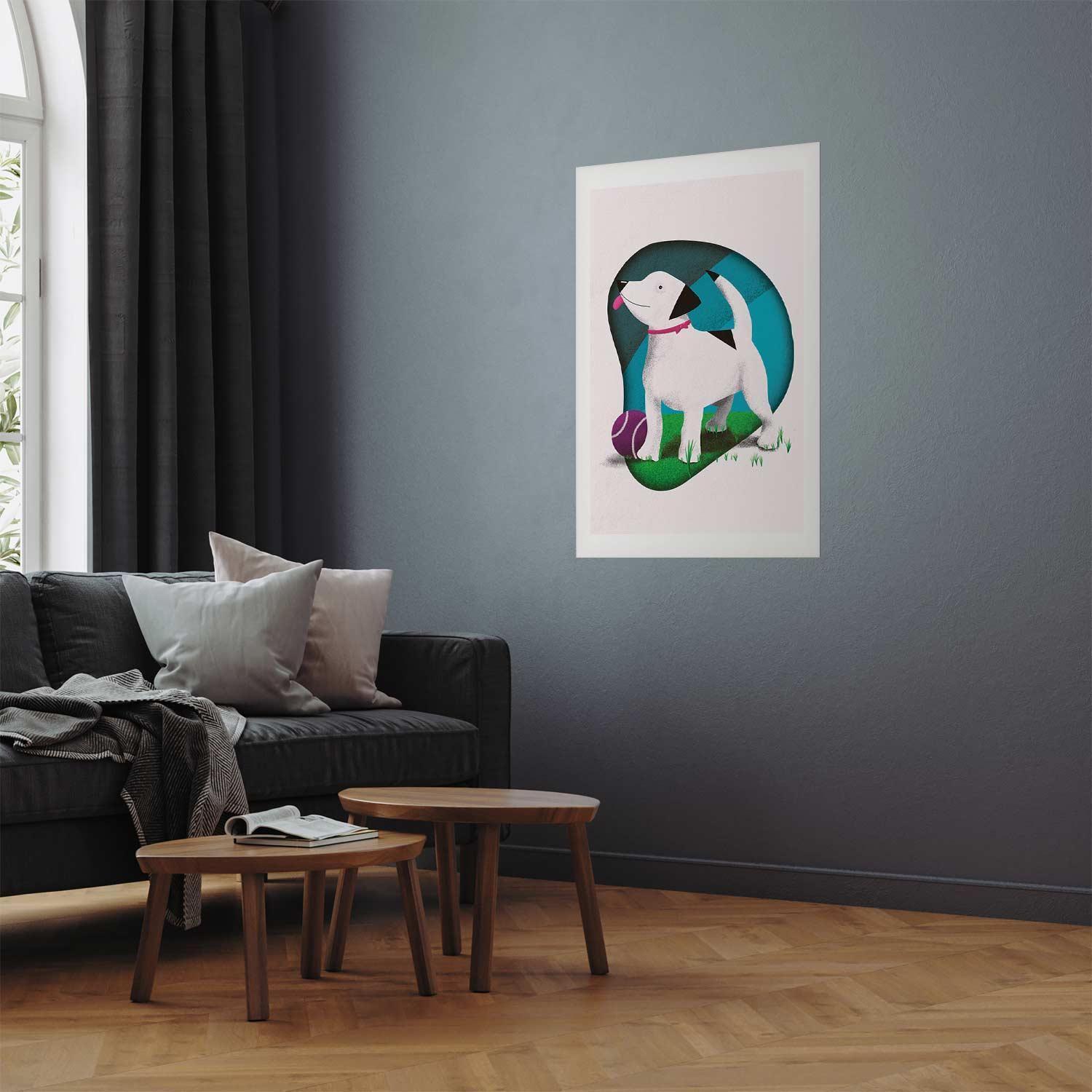 Poster - Dog and Ball Artgeist