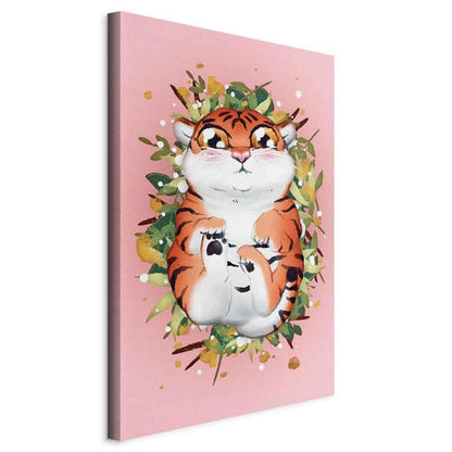 Leinwandbild - Tigger on the Grass (1 Part) Vertical