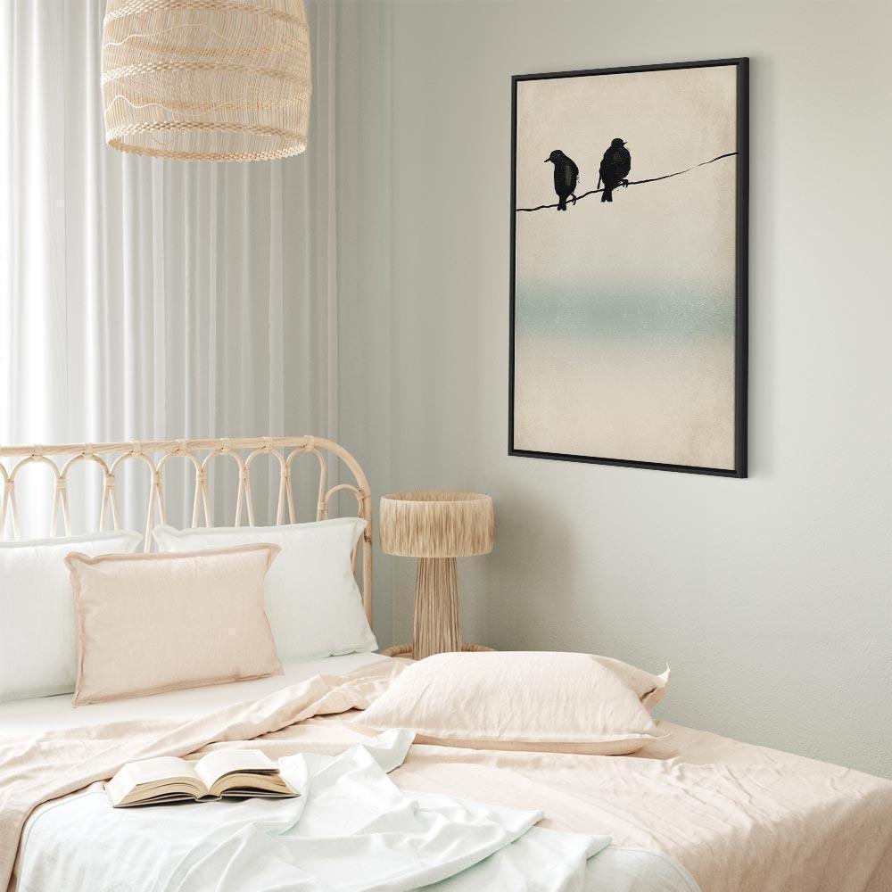 Leinwandbild - Frozen Sparrows (1 Part) Vertical