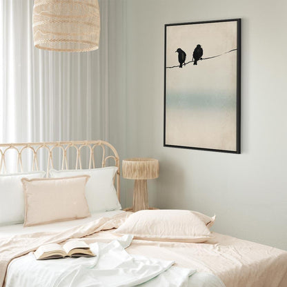 Leinwandbild - Frozen Sparrows (1 Part) Vertical