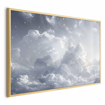 Poster - Astral Calm: Stars Scattered Over Delicate Clouds Artgeist