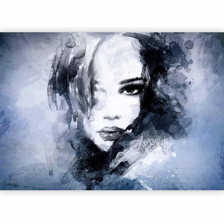 Fototapete Blue Enigma – Abstraktes Wanddesign in Blau