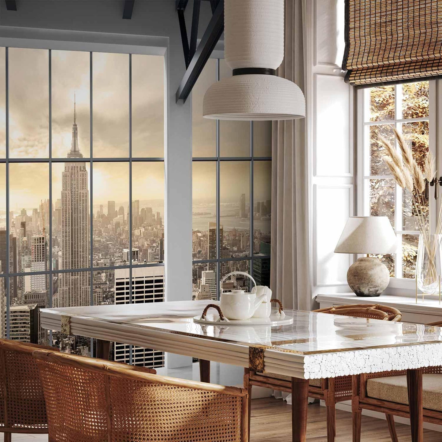 Fototapete - Clouds over New York City