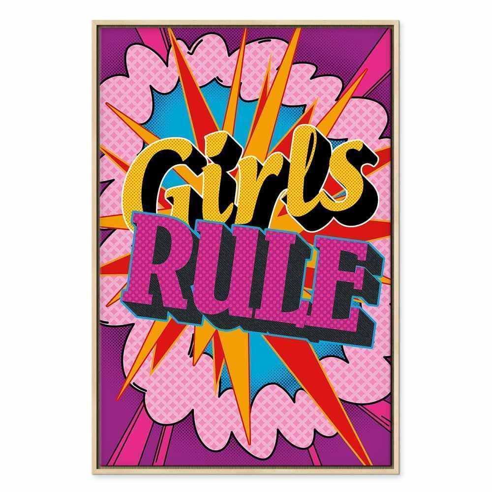 Leinwandbild - Energy of Colors (1-part) - English Text on Colorful Background