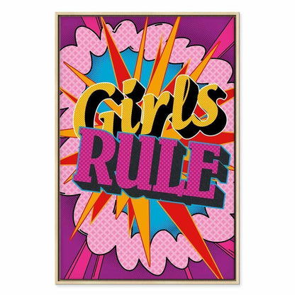 Leinwandbild - Energy of Colors (1-part) - English Text on Colorful Background