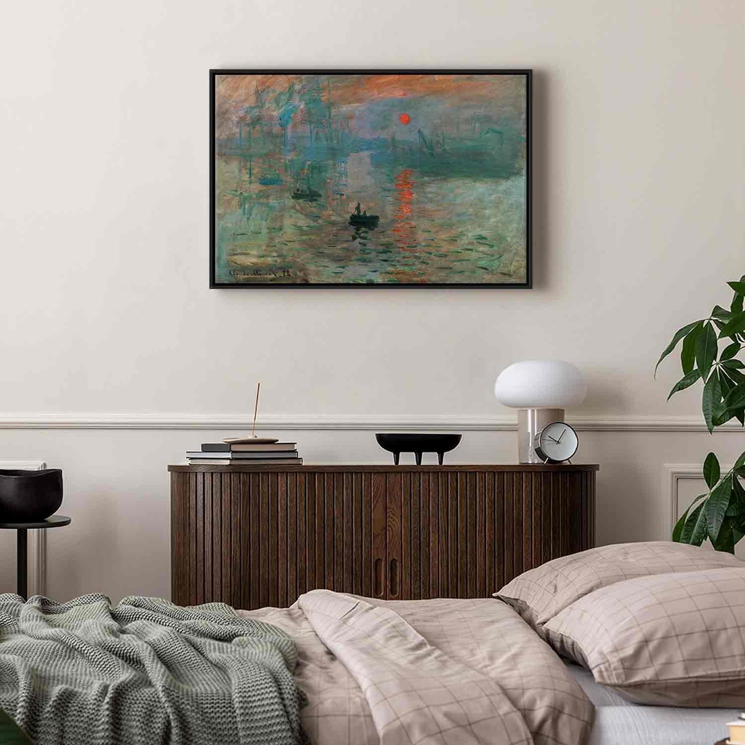 Leinwandbild - Impression, Sunrise - Claude Monet’s Painted Landscape of the Port Artgeist