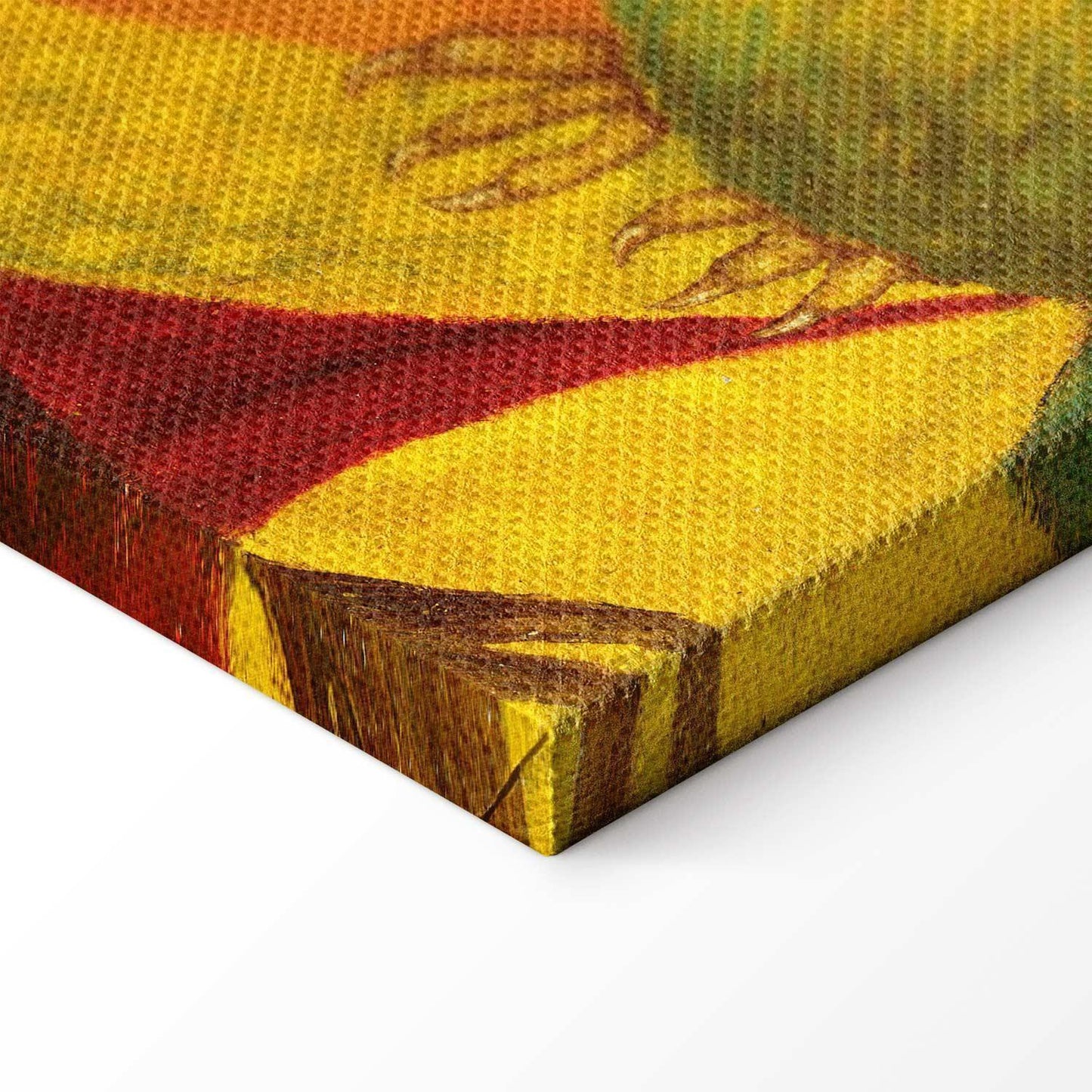 Leinwandbild - Frida Kahlo – Self-Portrait with Monkey and Parrot