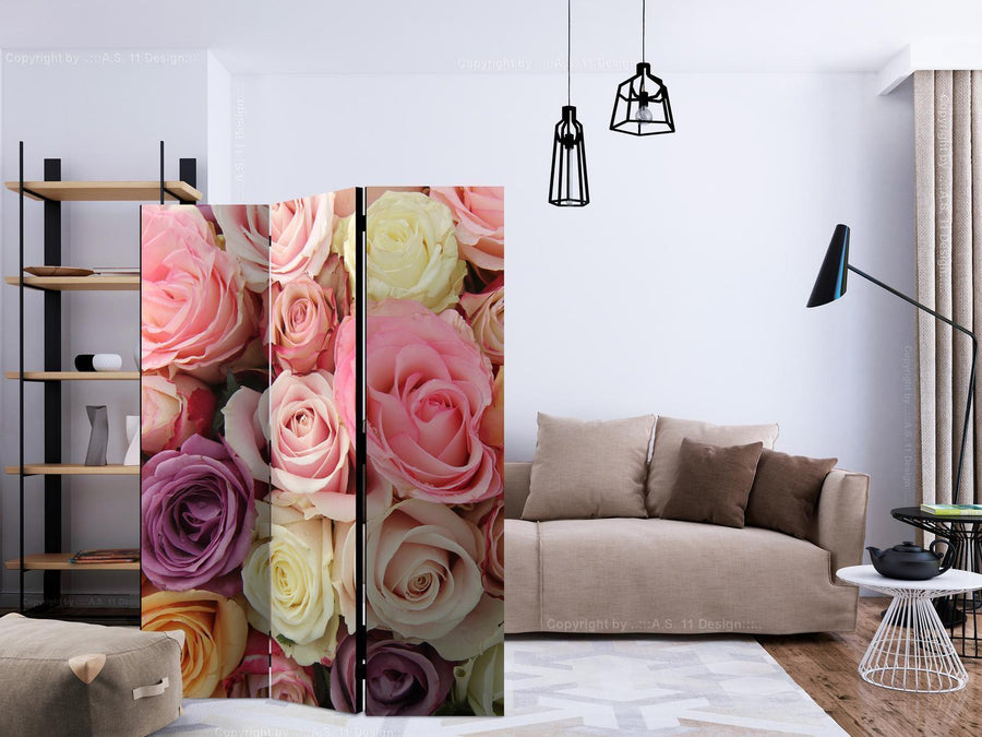Paravent - Pastel roses Artgeist