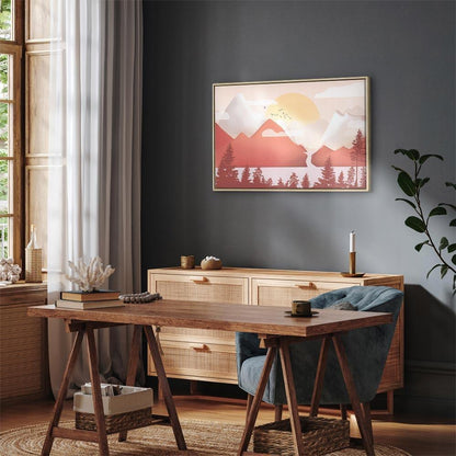 Leinwandbild - Landscape at Sunset (1 Part) Wide