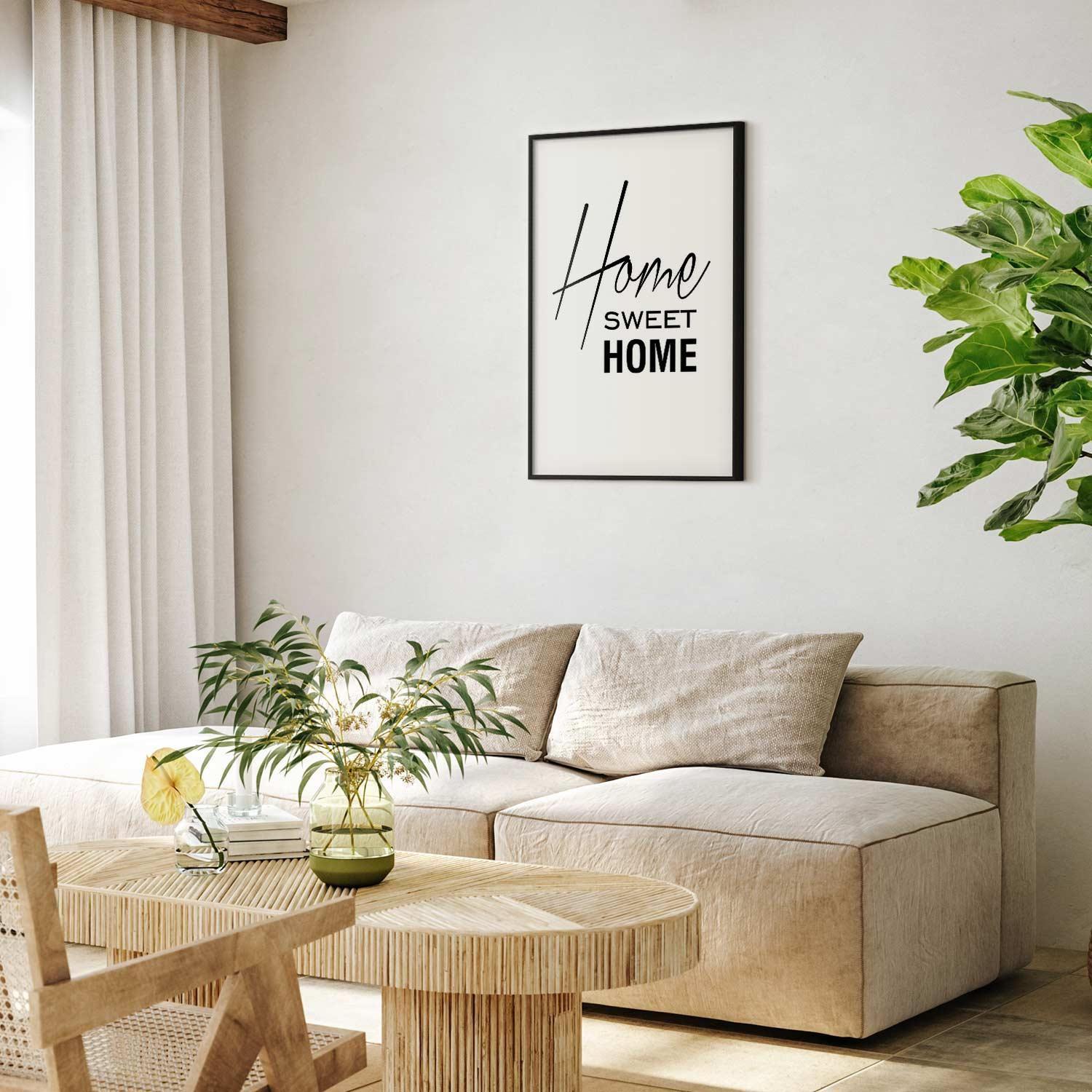Poster - Black and White: Home Sweet Home Artgeist