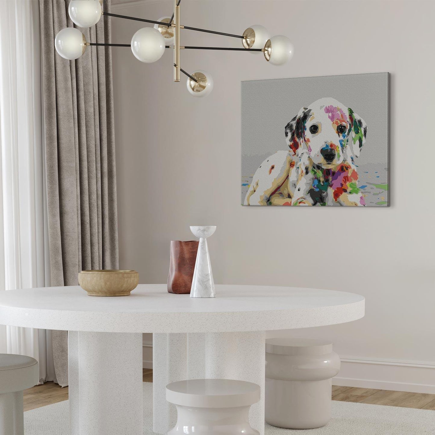 Malen nach Zahlen - Colourful Puppy