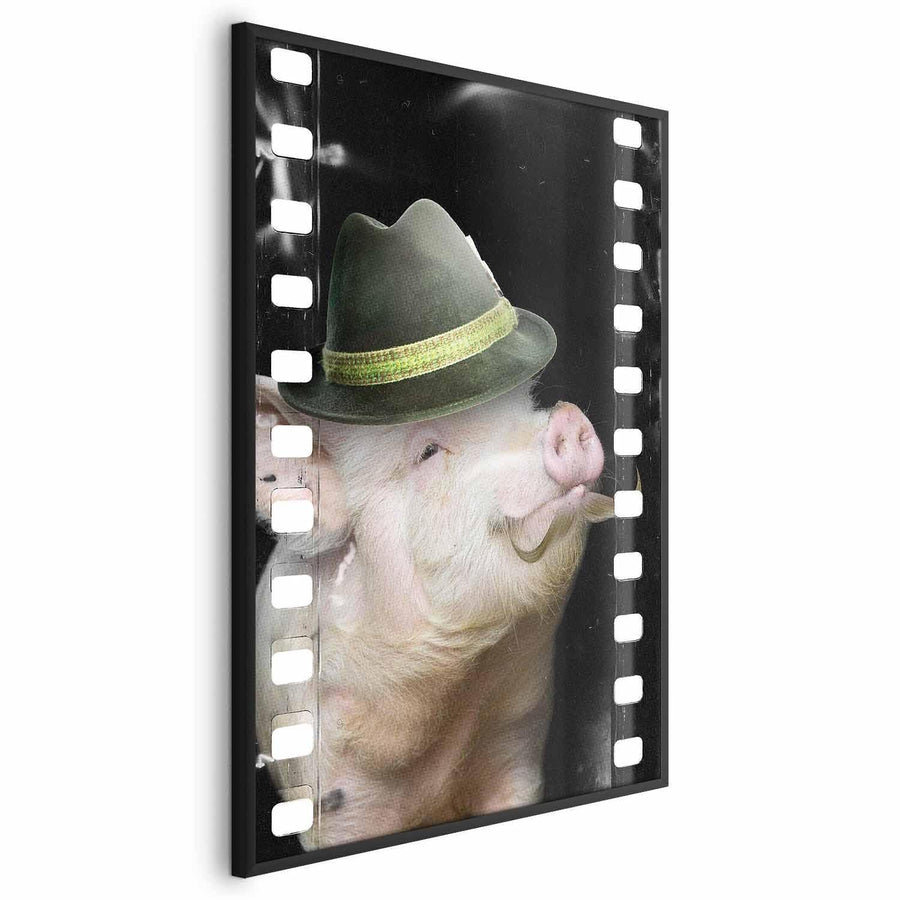 Poster - Pig with a Mustache Artgeist