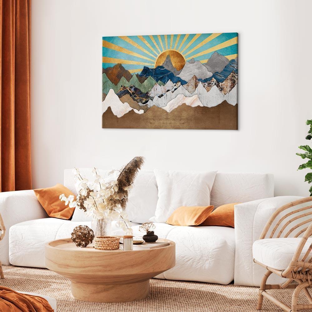 Leinwandbild - Morning in the Mountains (1 Part) Wide