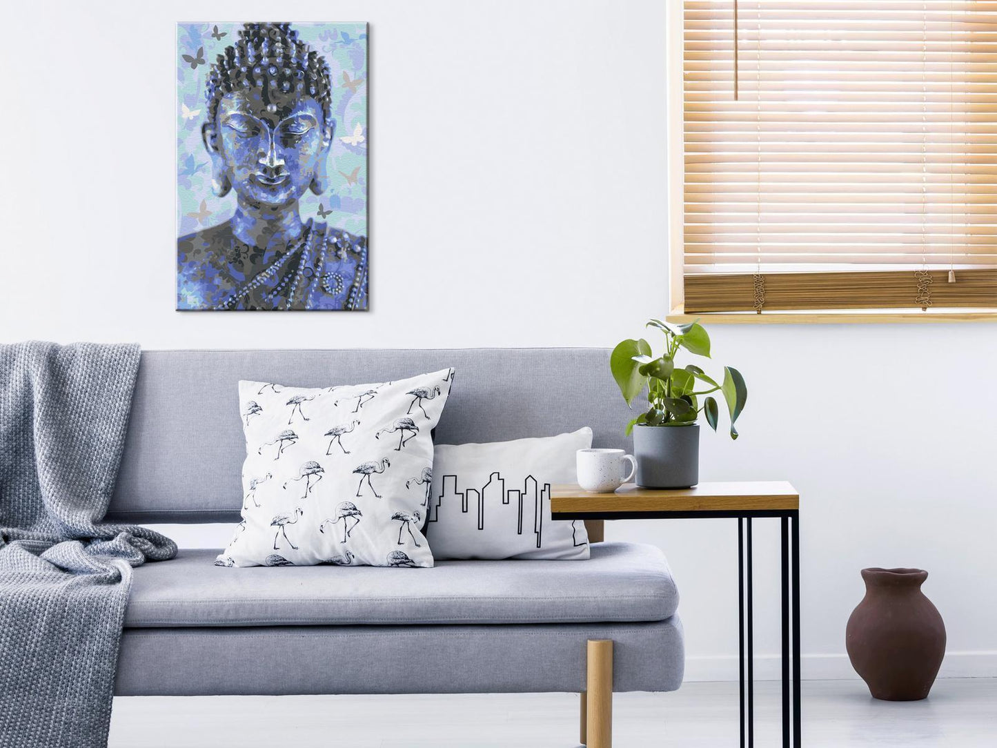 Malen nach Zahlen - Buddha and Butterflies