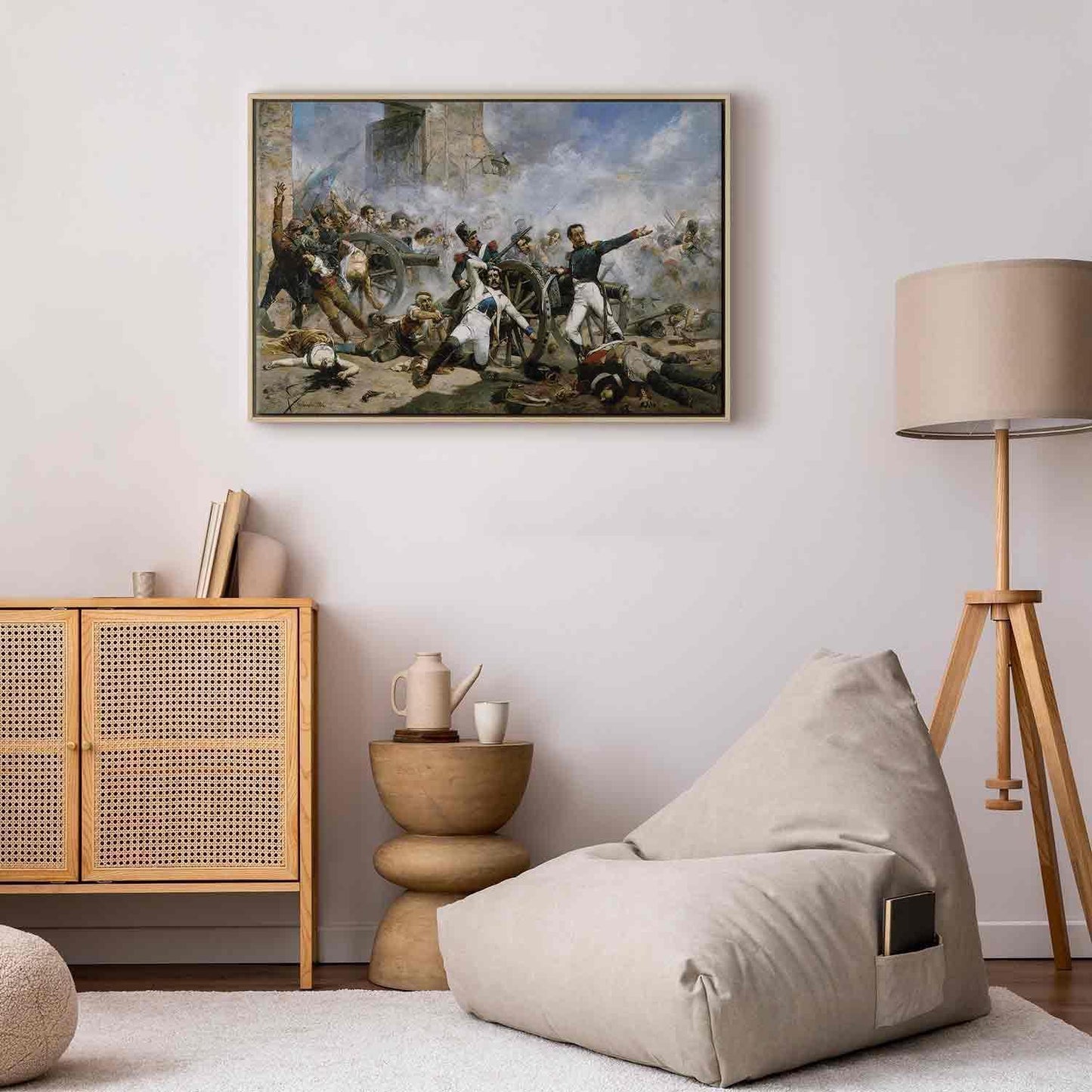 Leinwandbild - The death of Pedro Velarde y Santillán during the defence of the Monteleon Artillery Barracks (Joaquín Sorolla y Bastida) Artgeist