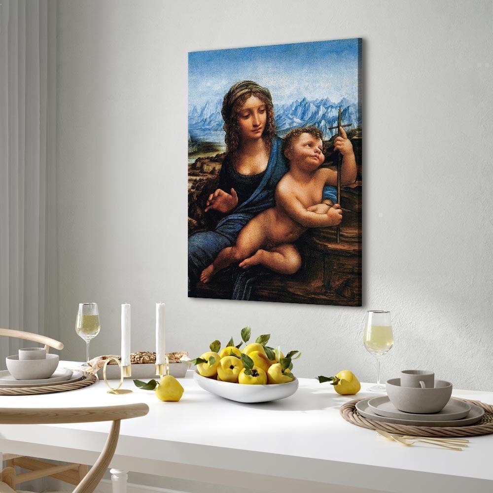 Leinwandbild - Leonardo da Vinci – Madonna With a Distaff