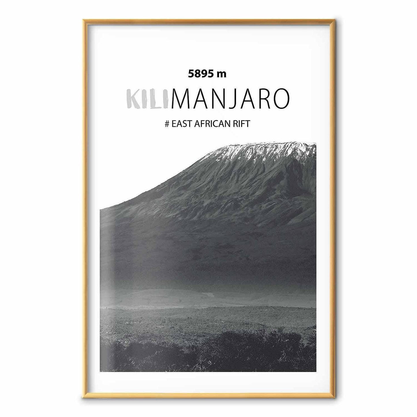 Poster - The majestic Kilimanjaro mountain peak, crown of mountains, mountain landscape