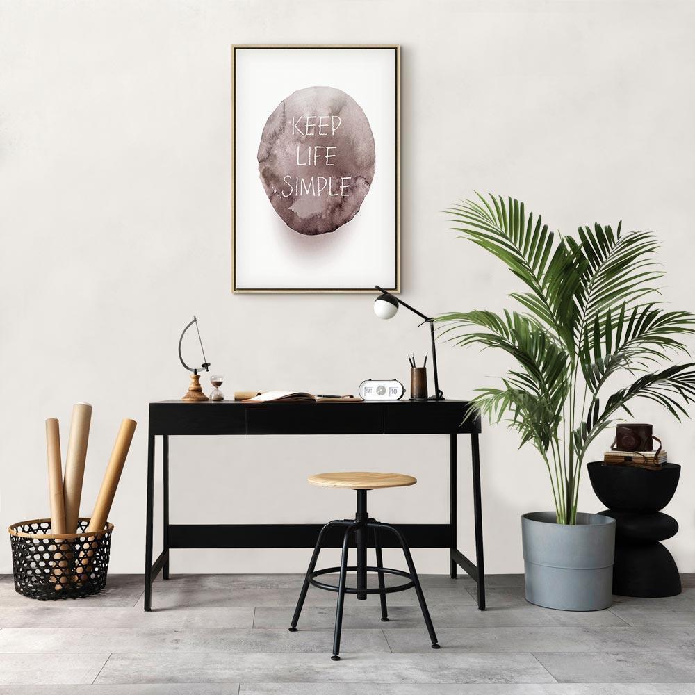 Leinwandbild - Keep Life Simple (1 Part) Vertical