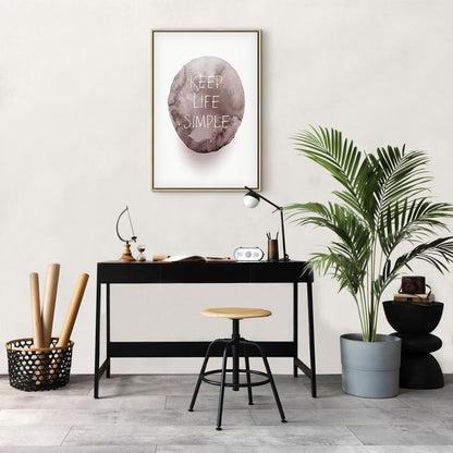 Leinwandbild - Keep Life Simple (1 Part) Vertical
