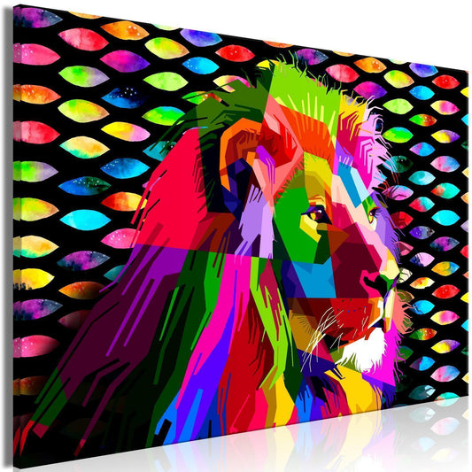 Leinwandbild - Rainbow Lion (1 Part) Wide Artgeist