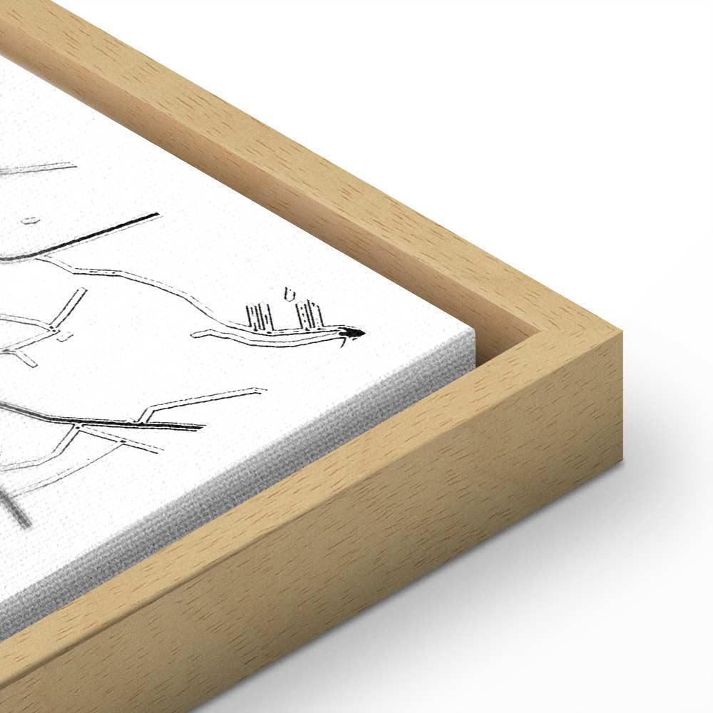 Leinwandbild - City Plan: Lodz (1 Part) Vertical