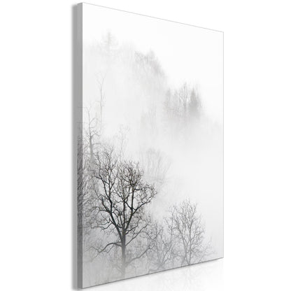 Wandbild „Bäume im Nebel“ – 1-teilig, vertikal