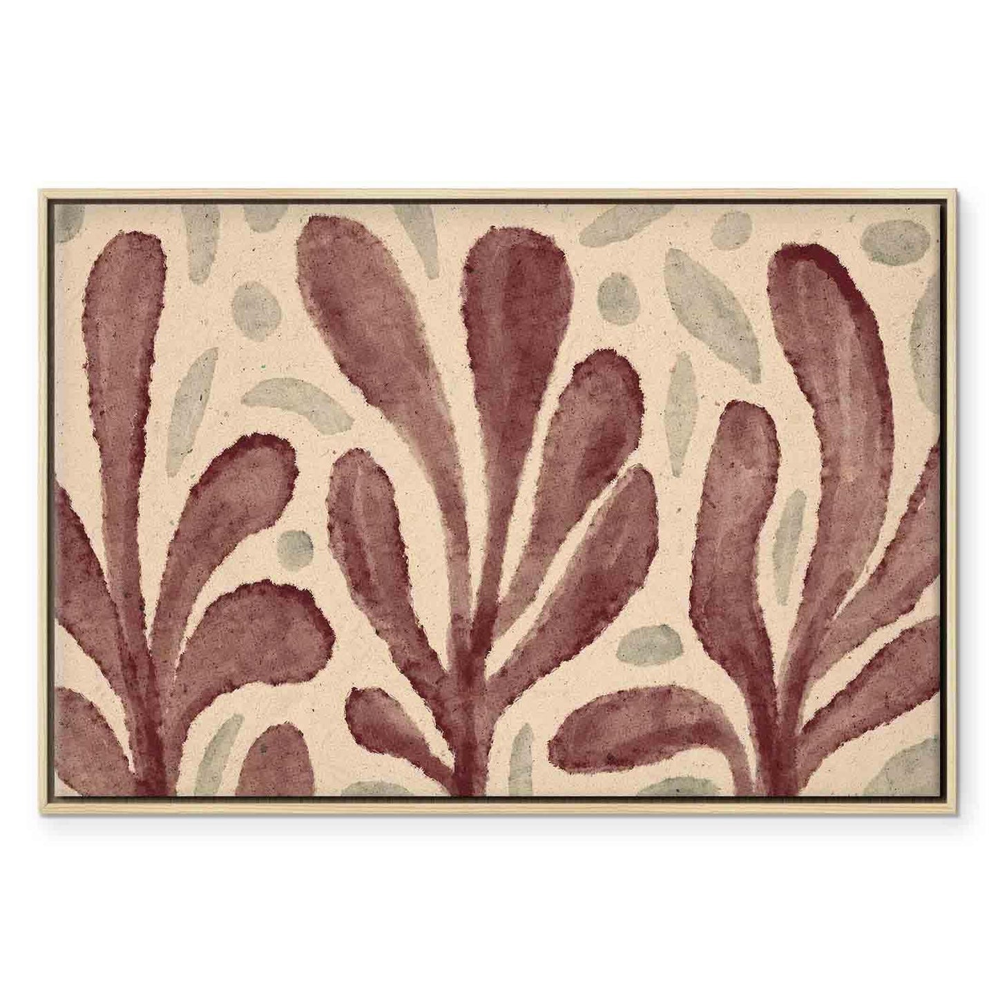 Leinwandbild - Leaves and spots – large vibrant shapes inspired by Matisse