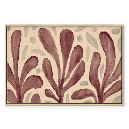 Leinwandbild - Leaves and spots – large vibrant shapes inspired by Matisse