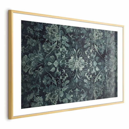 Poster - Carpet Ornaments in Emerald Shades