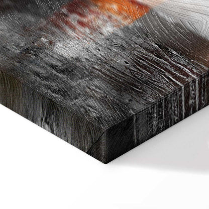 Leinwandbild - Reflection of Colors (1-part) - Sunset in Painted Abstract Background