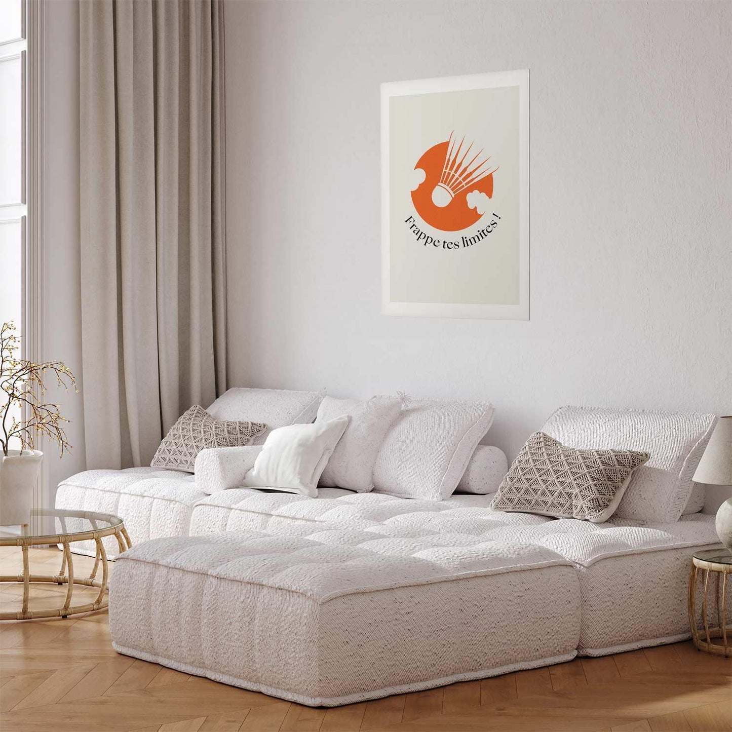 Poster - Shuttlecock Against the Orange Sun