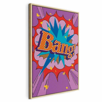 Leinwandbild - Comic Street Art (1-part) - Colorful Text on Vibrant Background