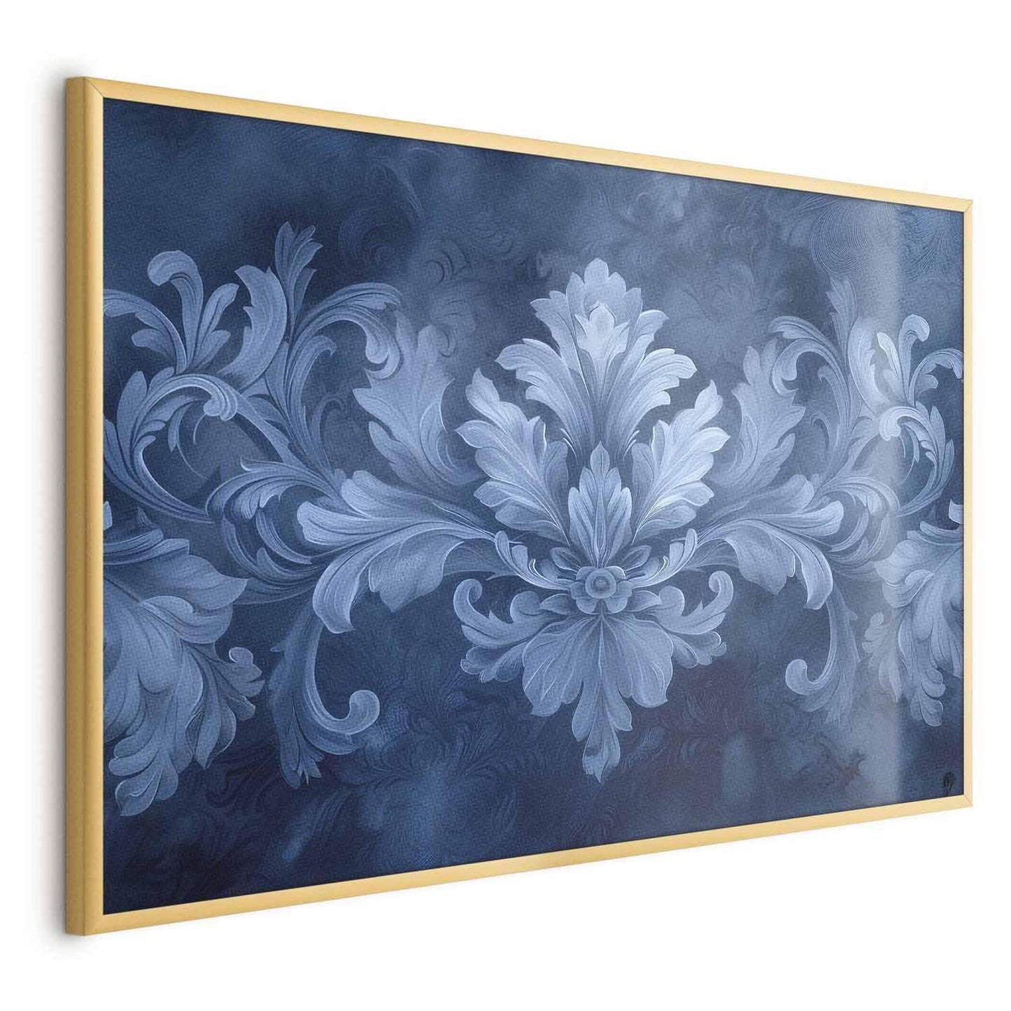 Poster - Blue Ornament in Cool Shades Artgeist
