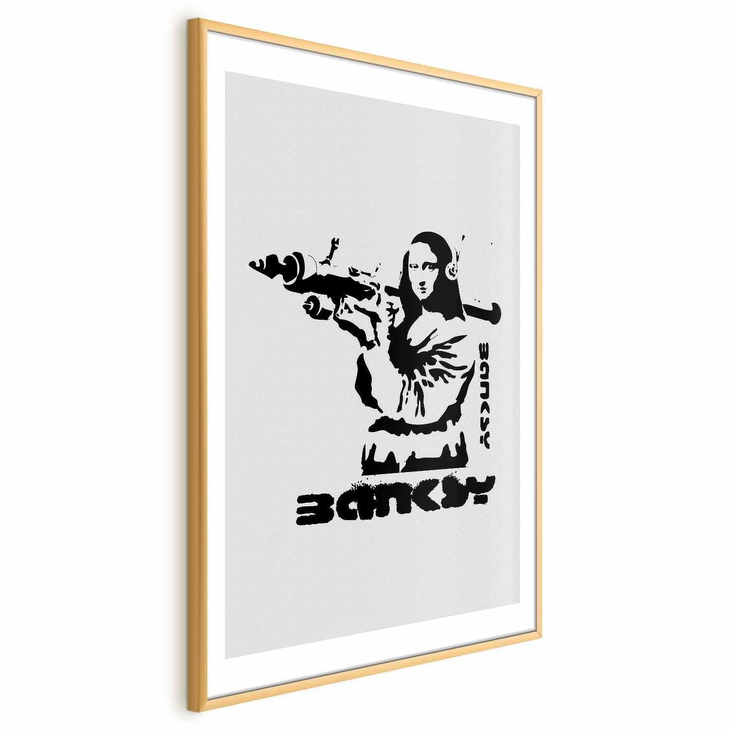 Poster - Mona Lisa with a Bazooka Artgeist