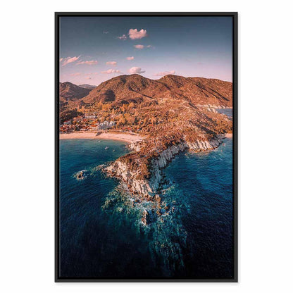 Leinwandbild - Cliff in Kalamitsi (1 Part) Vertical