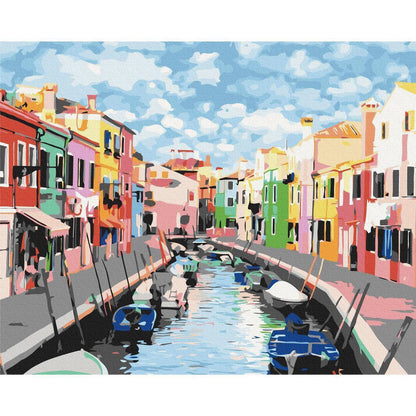 Malen nach Zahlen - Houses in Burano